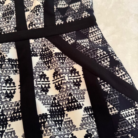 BCBG Maxazria NWT Black and Off White Sleeveless Holly Dress Size 10 - Picture 6 of 16